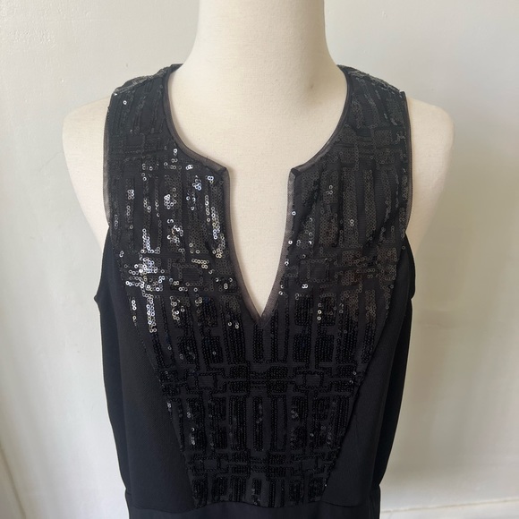 NWOT BCBG Black Sequin Mini Dress - Picture 3 of 9
